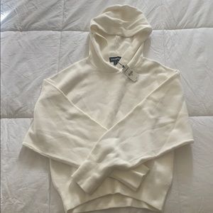 Cropped hooded sweater